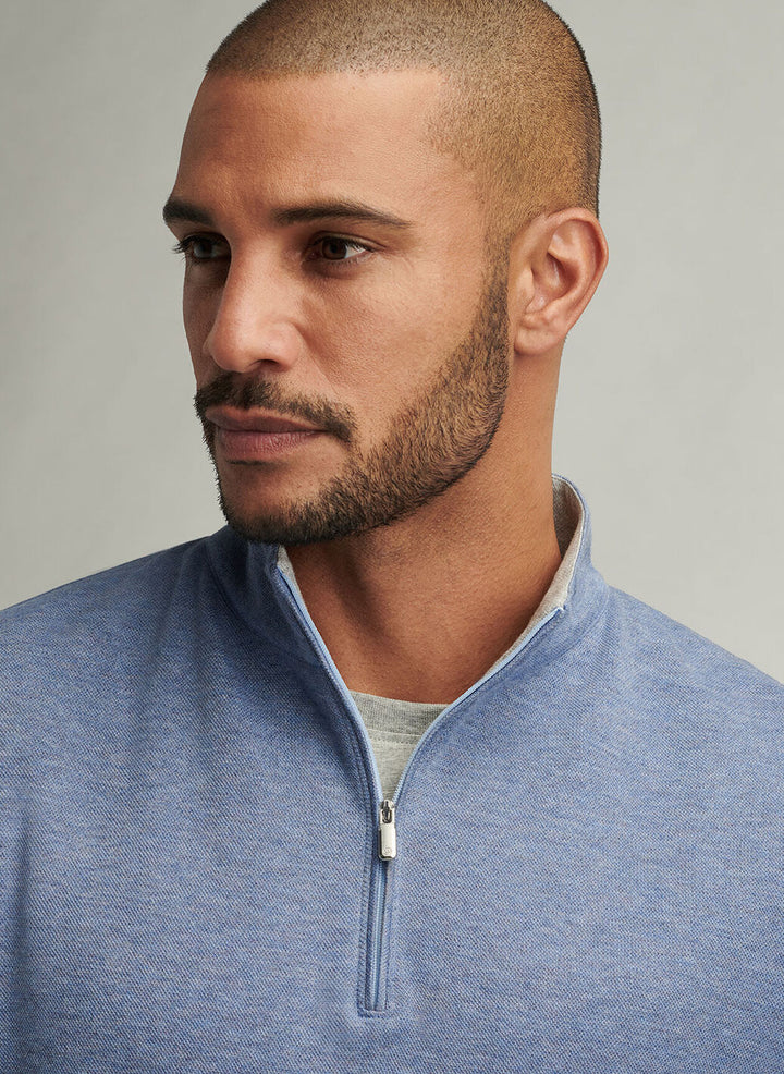 Peter Millar Mens Classic Fit Crown Comfort Pullover - Blue Freesia