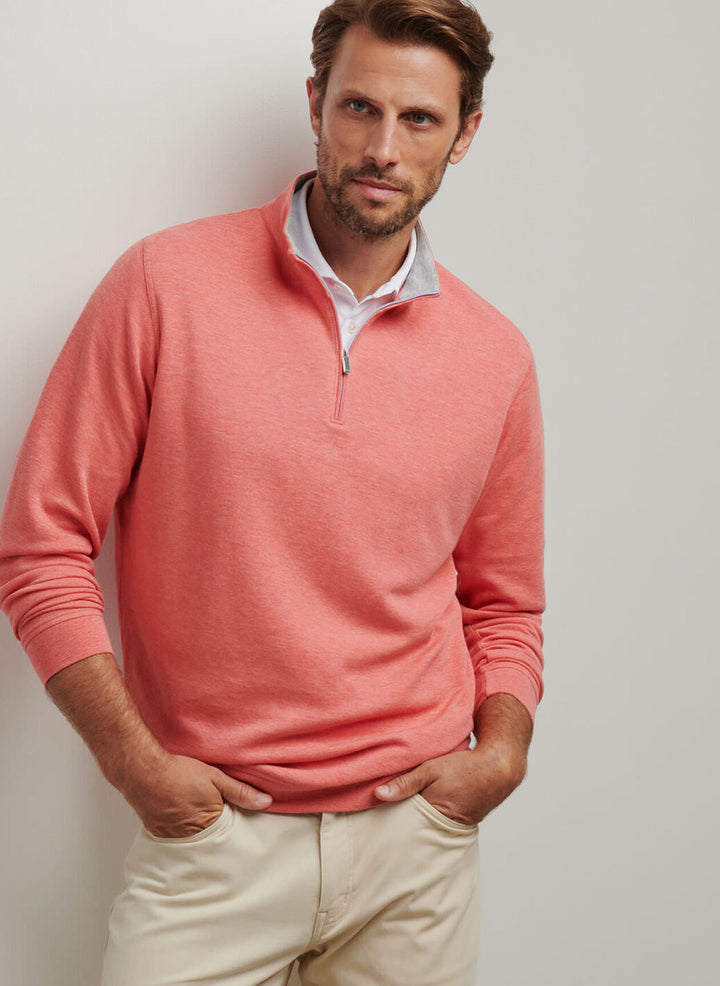 Peter Millar Mens Classic Fit Crown Comfort Pullover - Geranium