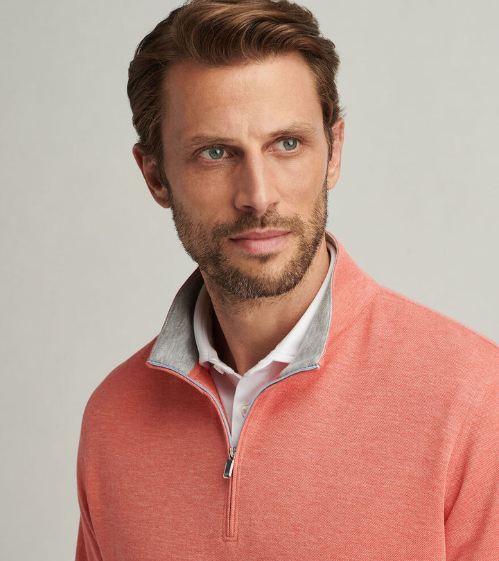 Peter Millar Mens Classic Fit Crown Comfort Pullover - Geranium