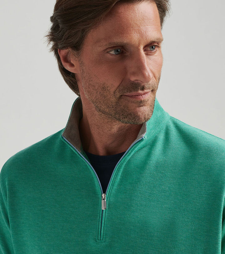 Peter Millar Mens Classic Fit Crown Comfort Pullover - Meadow