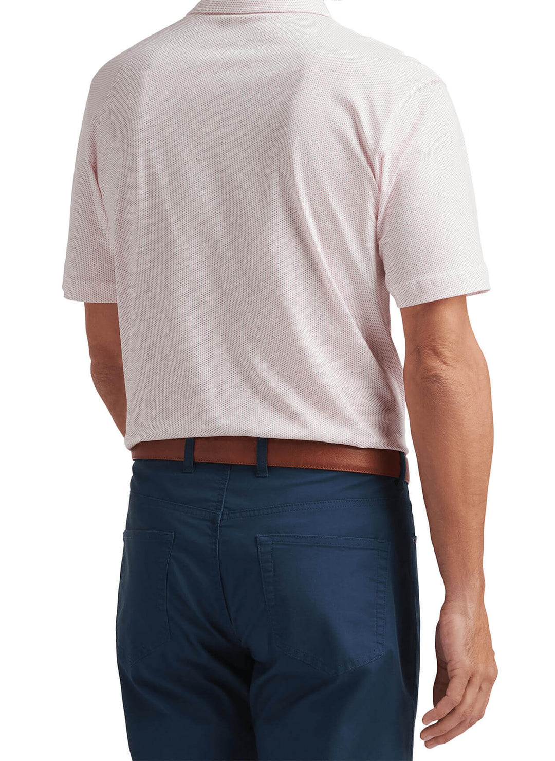 Peter Millar Mens Classic Fit Crown Comfort Cotton Ss Polo Polka Dot Print - Geranium