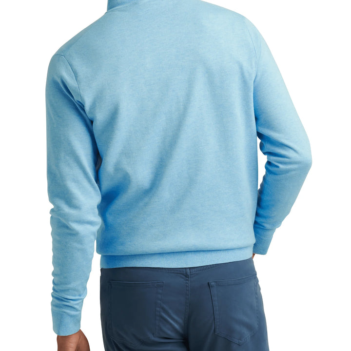 Peter Millar Men's Classic Fit Coolspun Cotton Quarter-Zip Sweater - SEAPORT BLUE