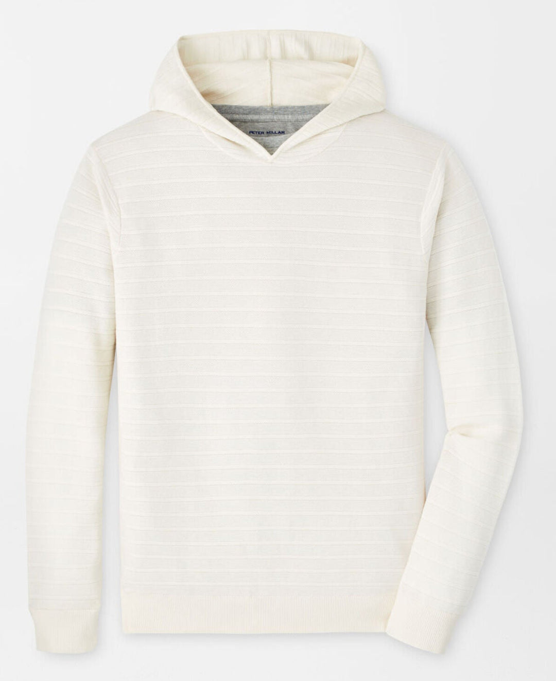 Peter Millar Mens Classic Fit Pacific Popover Hoodie Sweater - Ivory