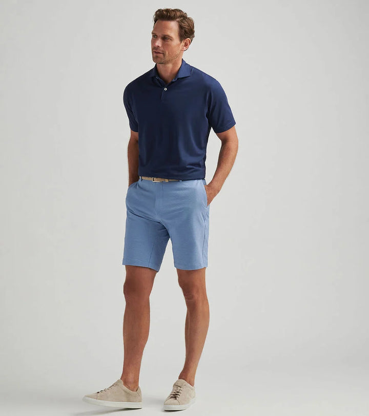 Peter Millar Mens Tailored Fit Matlock Seersucker Performance Short - Angelite