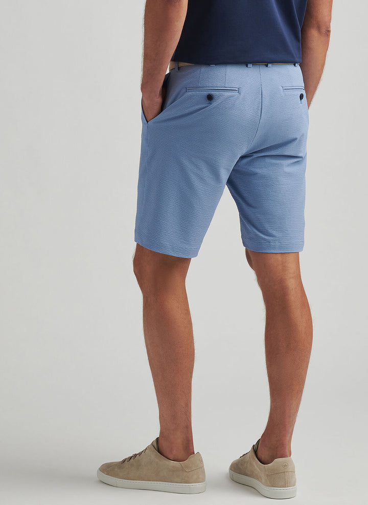 Peter Millar Mens Tailored Fit Matlock Seersucker Performance Short - Angelite