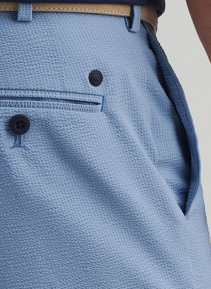 Peter Millar Mens Tailored Fit Matlock Seersucker Performance Short - Angelite