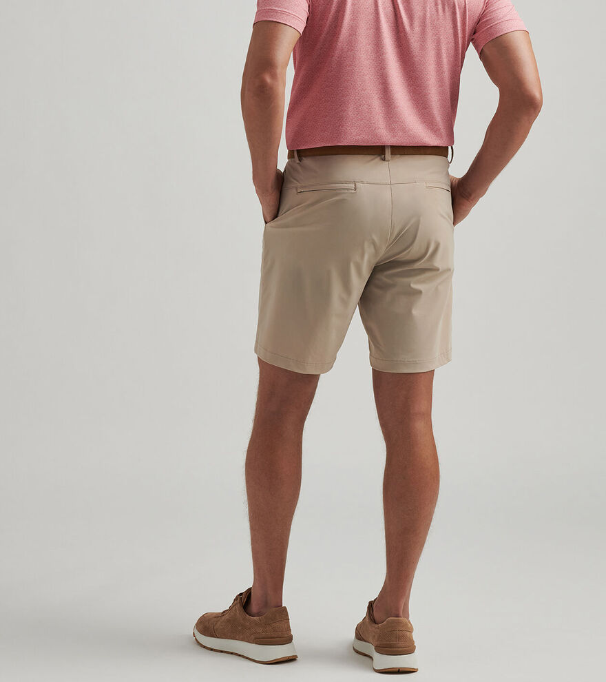 Peter Millar Mens Tailored Fit Bingham Performance Short - Khaki