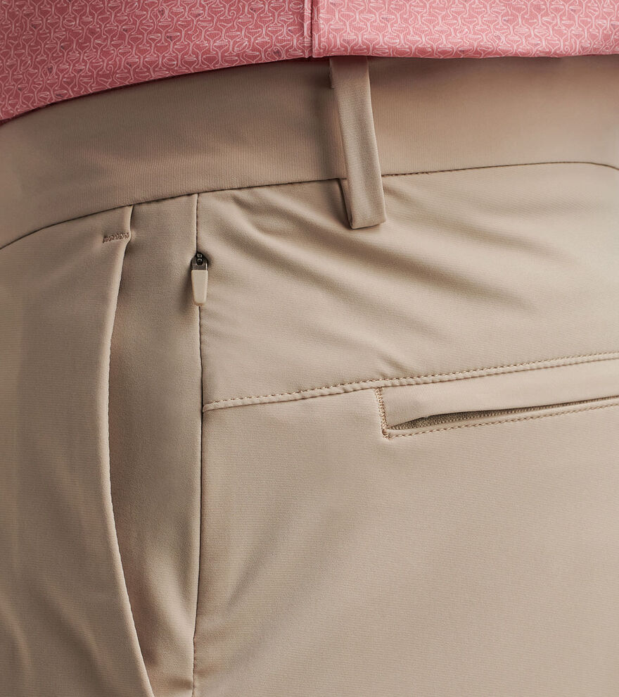 Peter Millar Mens Tailored Fit Bingham Performance Short - Khaki