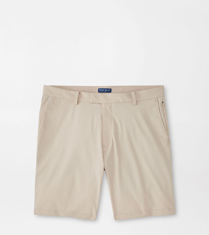 Peter Millar Mens Tailored Fit Bingham Performance Short - Khaki