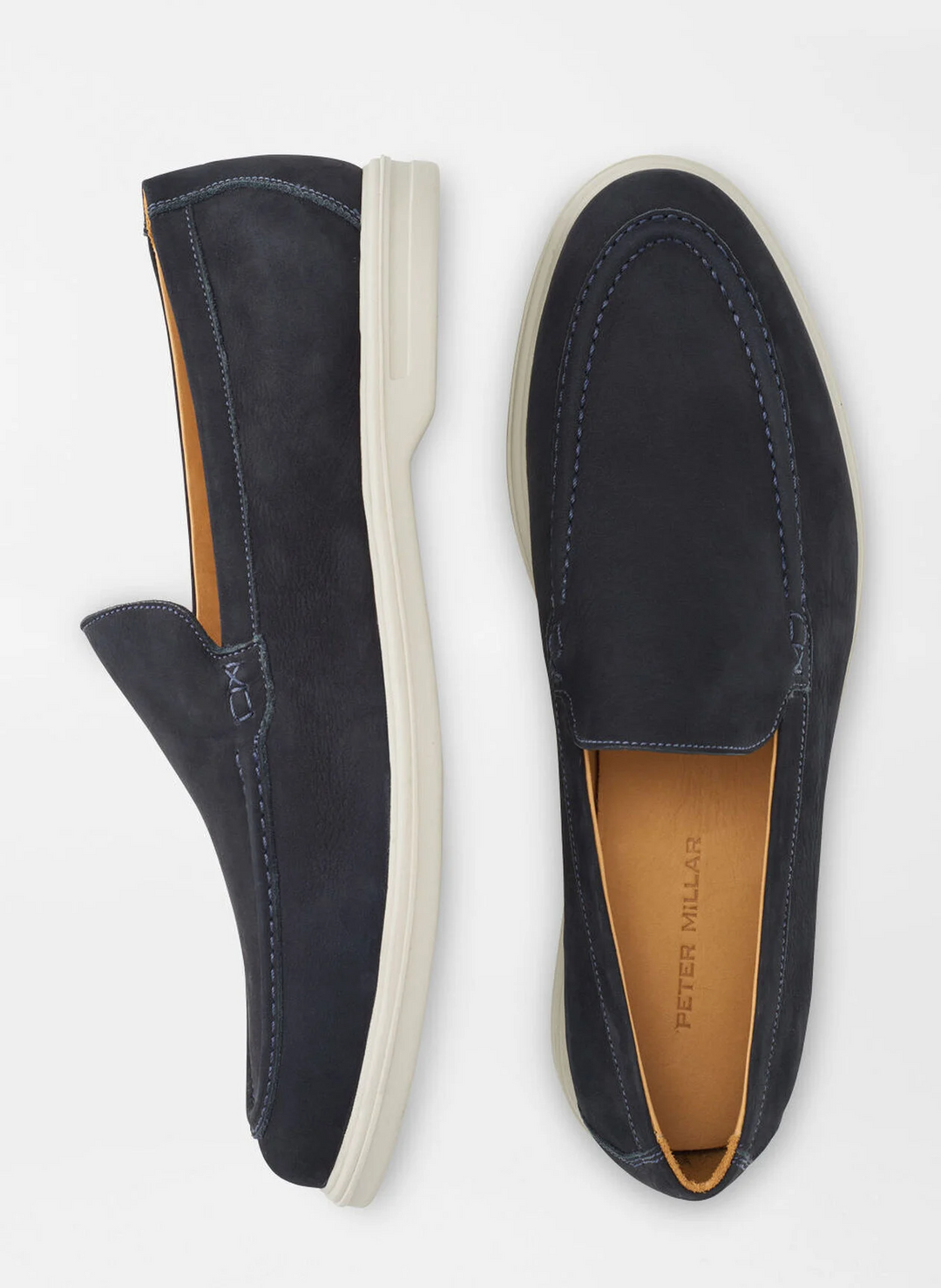 PETER MILLAR Men's Excursionist Nubuck Venetian Loafer - DARK NAVY