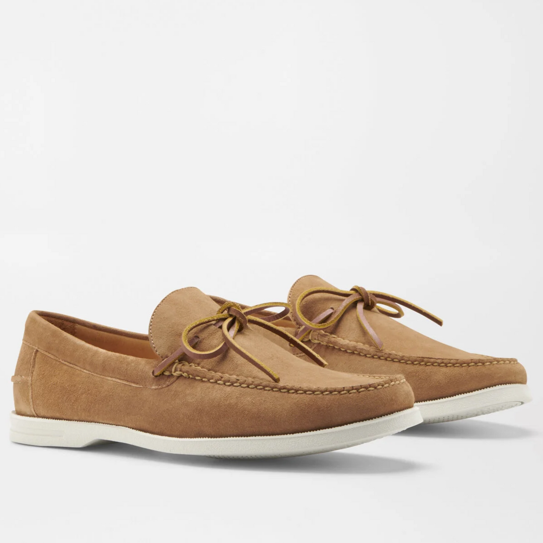 PETER MILLAR Men's Excursionist Boat Shoe - WHISKEY