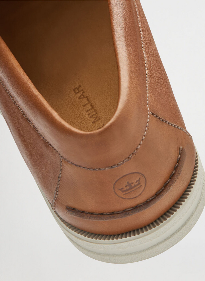 PETER MILLAR Men's Excursionist Leather Boat Shoe - COGNAC