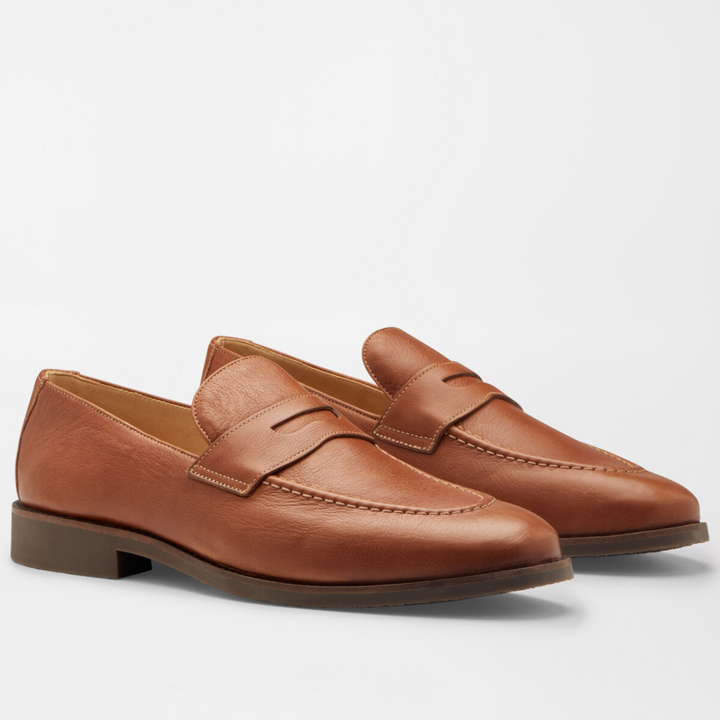 PETER MILLAR Men's Madison Penny Loafer - COGNAC