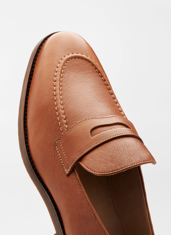 PETER MILLAR Men's Madison Penny Loafer - COGNAC