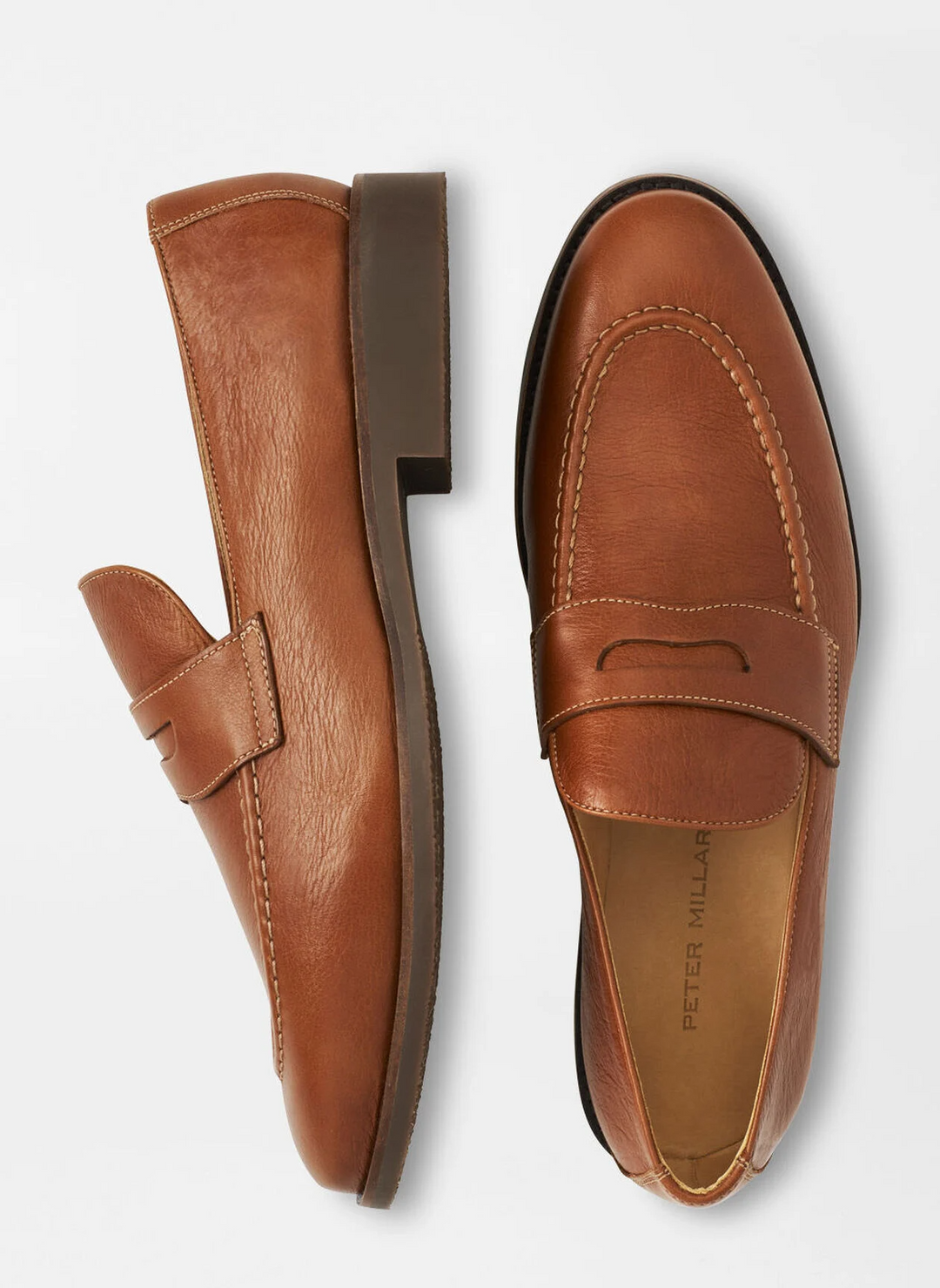 PETER MILLAR Men's Madison Penny Loafer - COGNAC