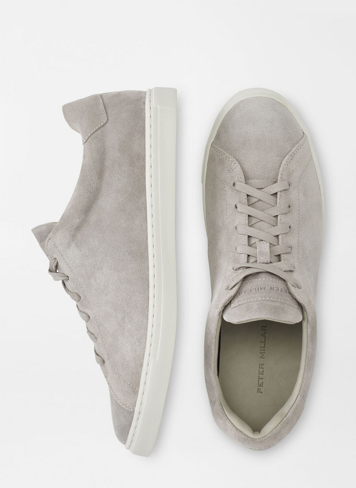 PETER MILLAR Men's Vantage Lite Suede Sneaker - PEARL GREY