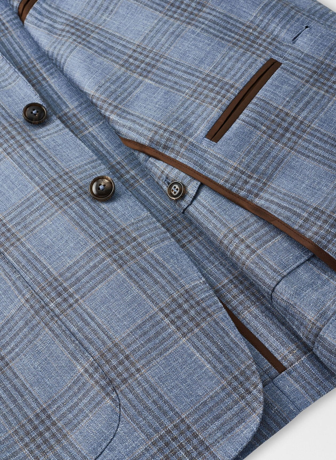 Peter Millar Mens Tailored Fit Ames Plaid Soft Coat - BLACK PEARL