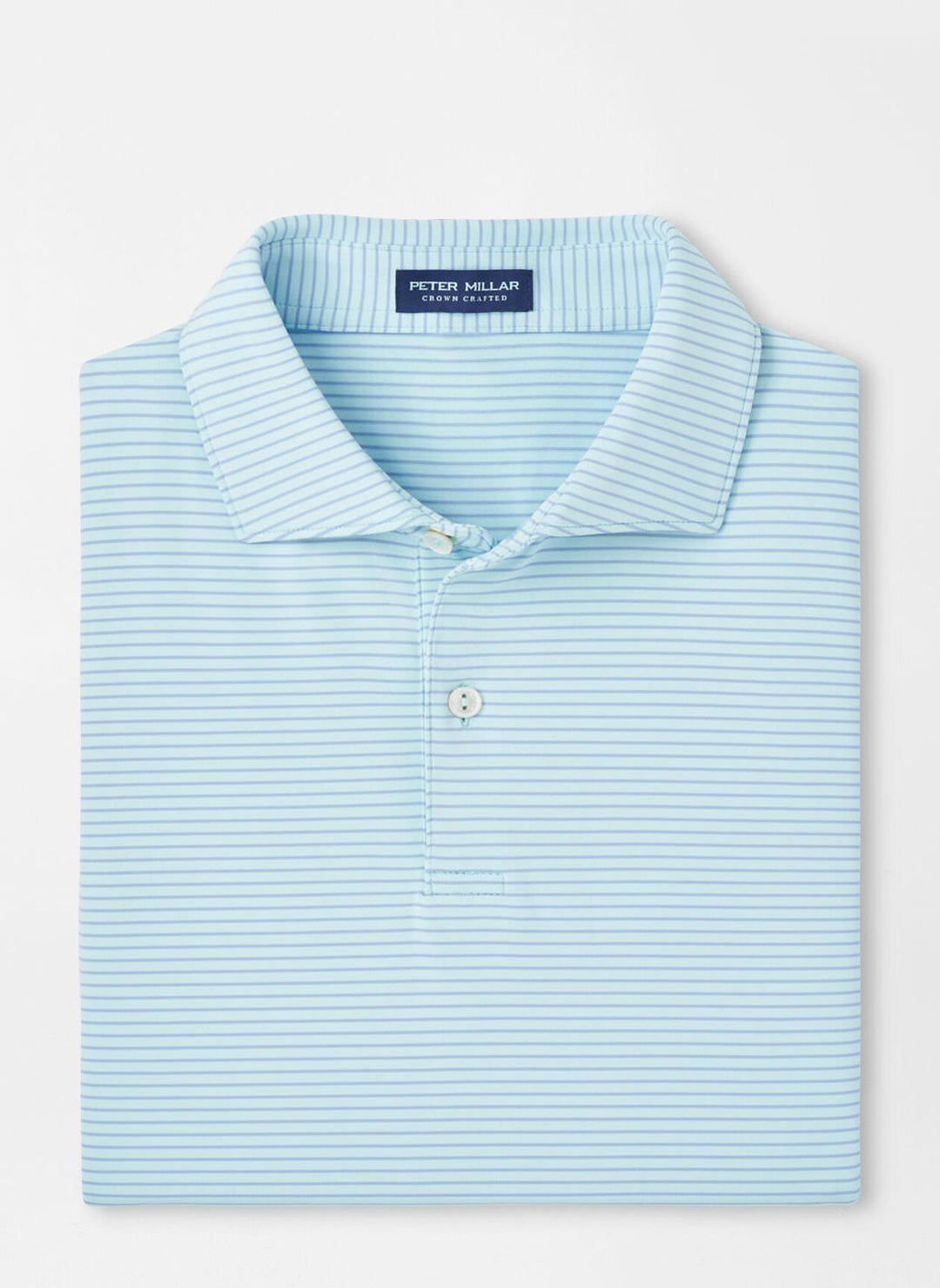 Peter Millar Mens Tailored Fit Ballad Performance Jersey Polo - Blue Spruce