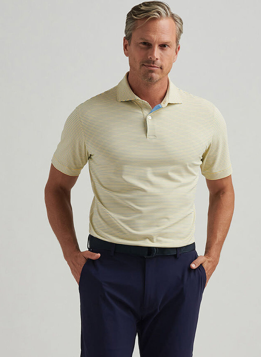 Peter Millar Mens Tailored Fit Ballad Performance Jersey Polo - Crensh Peter Millar Mens Tailored Fit Ballad Performance Jersey Polo - Crensh