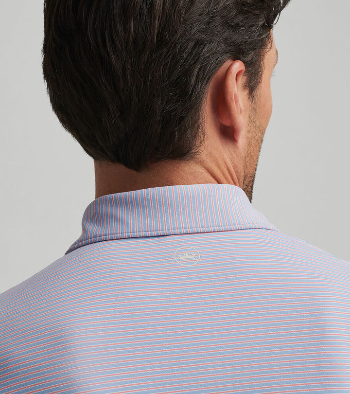Peter Millar Mens Tailored Fit Ambrose Performance Jersey Polo - Angelite