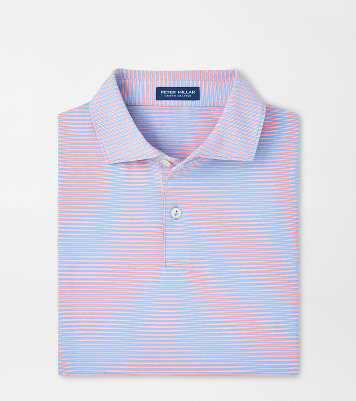 Peter Millar Mens Tailored Fit Ambrose Performance Jersey Polo - Angelite