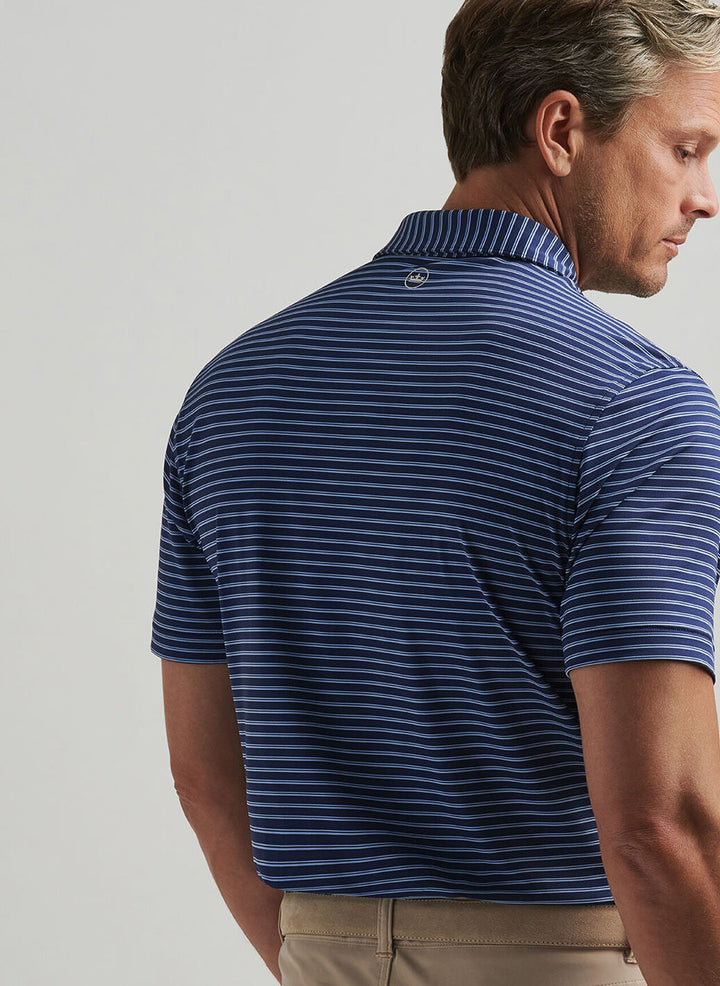 Peter Millar Mens Tailored Fit Bridge Performance Jersey Polo - Navy