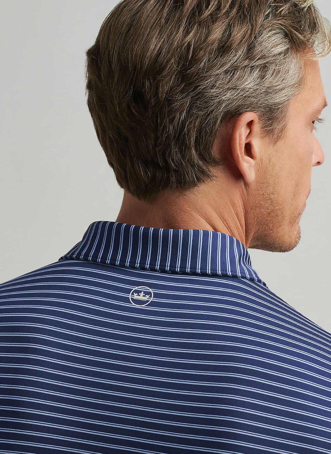 Peter Millar Mens Tailored Fit Bridge Performance Jersey Polo - Navy