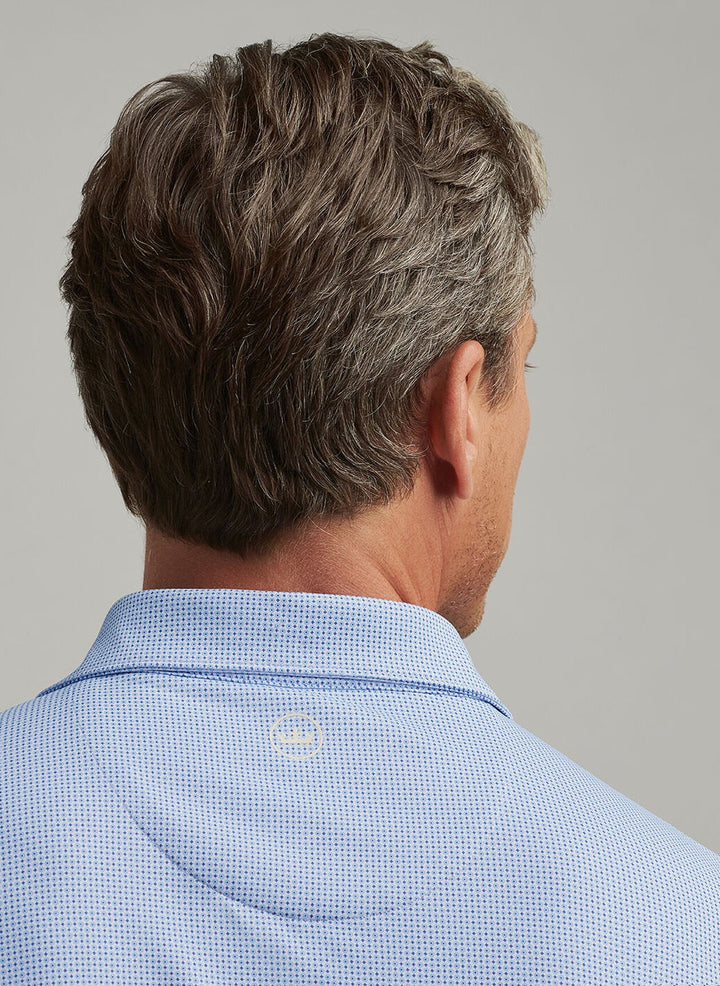 Peter Millar Mens Tailored Fit Grovewood Performance Jersey Polo - Lavender Moon
