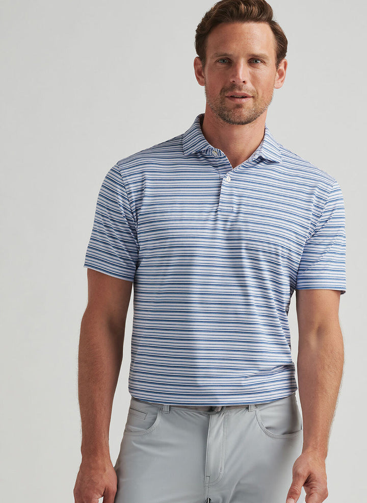 Peter Millar Mens Tailored Fit Cadence Performance Jersey Polo - Lavender Moon