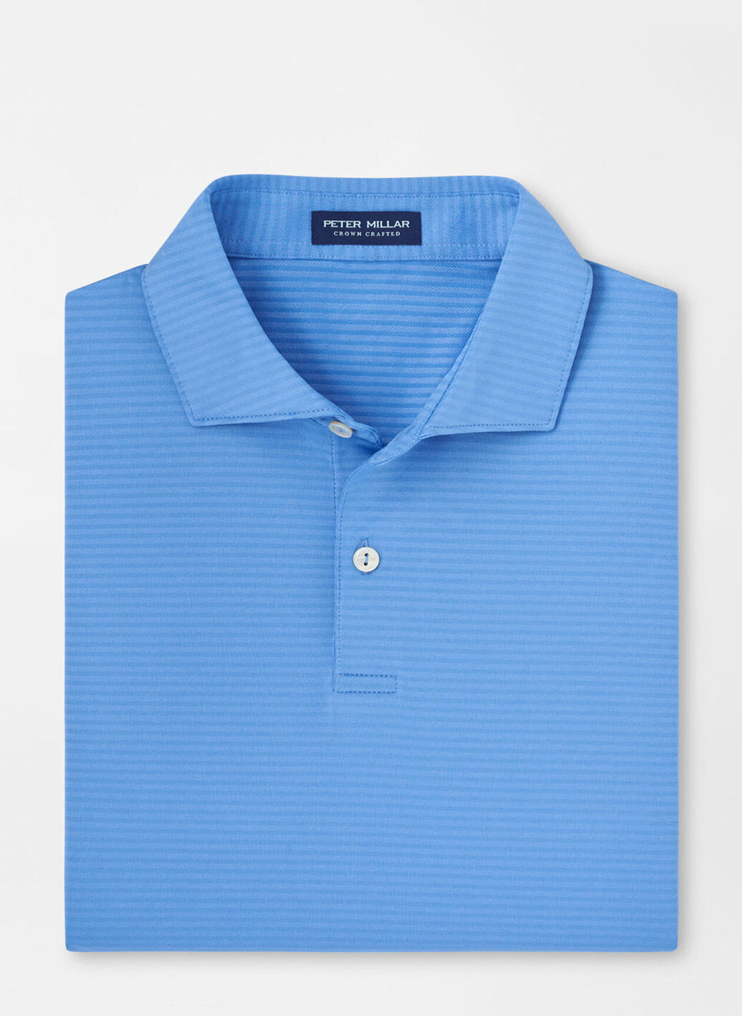 Peter Millar Mens Tailored Fit Empire Performance Jersey Polo - Fountain Blue