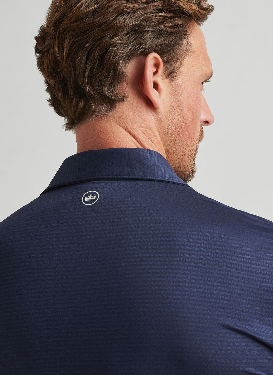 Peter Millar Mens Tailored Fit Empire Performance Jersey Polo - Navy