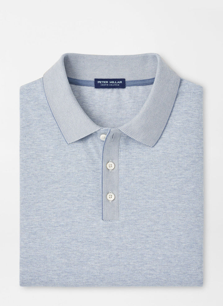 Peter Millar Mens Tailored Fit Barnes Knit Polo - Angelite