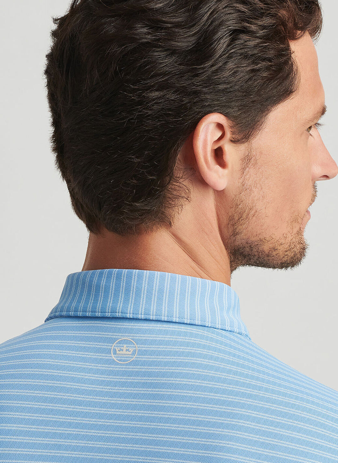 Peter Millar Mens Tailored Fit Mezzo Performance Mesh Polo - Fountain Blue