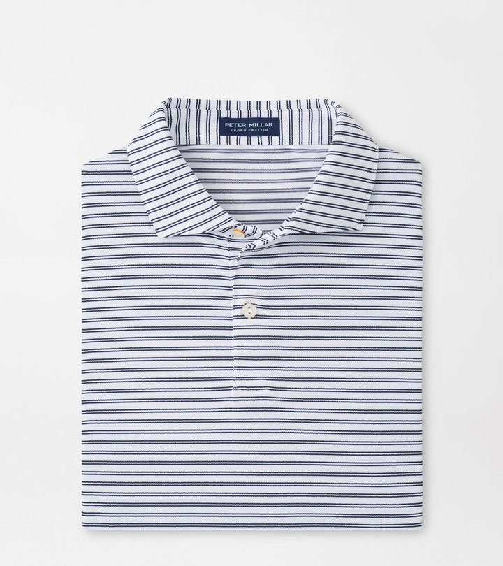 Peter Millar Mens Tailored Fit Mezzo Performance Mesh Polo - White