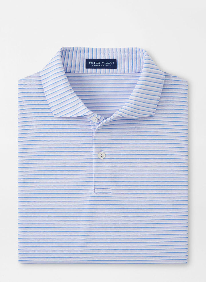 Peter Millar Mens Tailored Fit Tempo Performance Mesh Polo - Lavender Moon