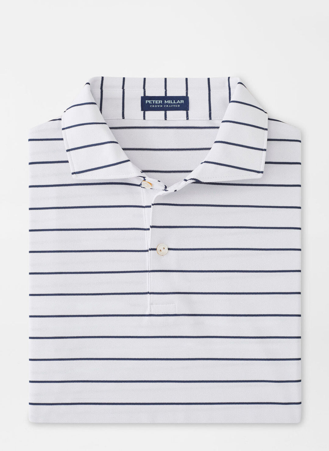 Peter Millar Mens Tailored Fit Coda Performance Mesh Polo - White