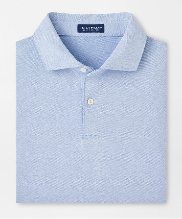 Peter Millar Mens Tailored Fit Albatross Cotton Blend Piqué Polo - Angelite