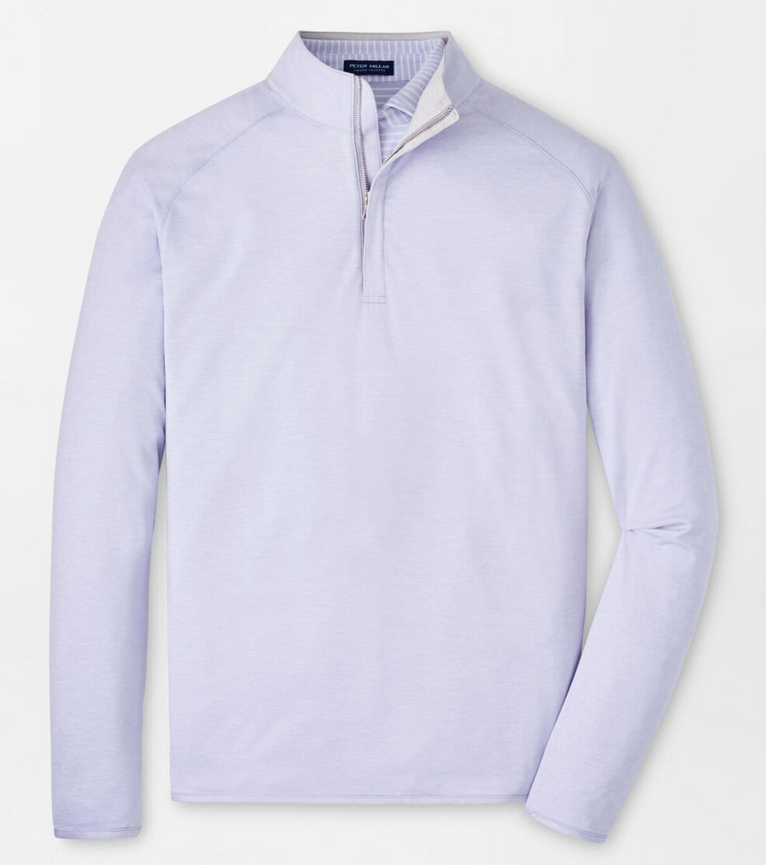 Peter Millar Mens Tailored Fit Stealth Performance Quarter-Zip - LAVENDER MOON