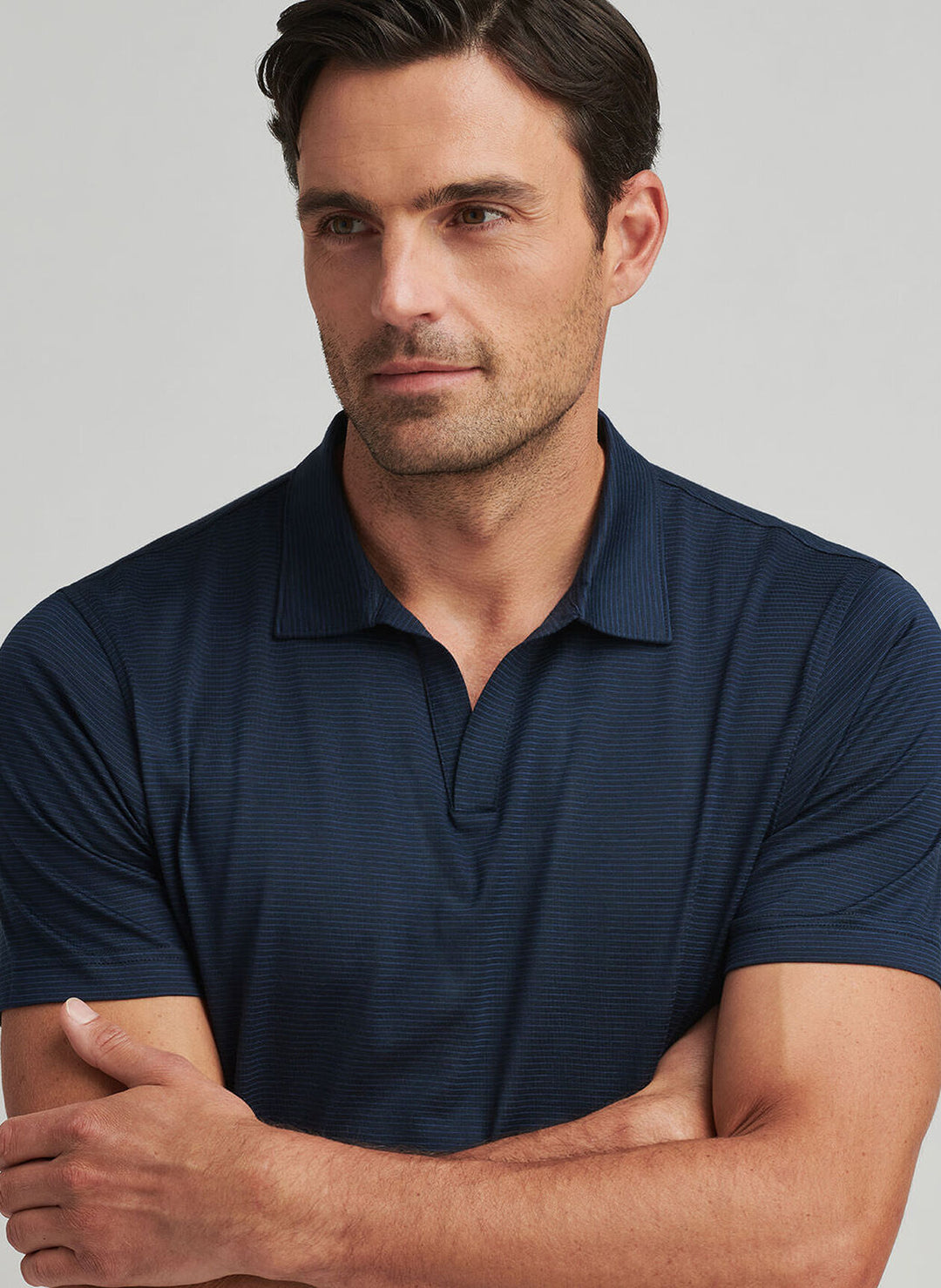 Peter Millar Mens Tailored Fit Richmond Riviera Collar Polo - Ocean Blue
