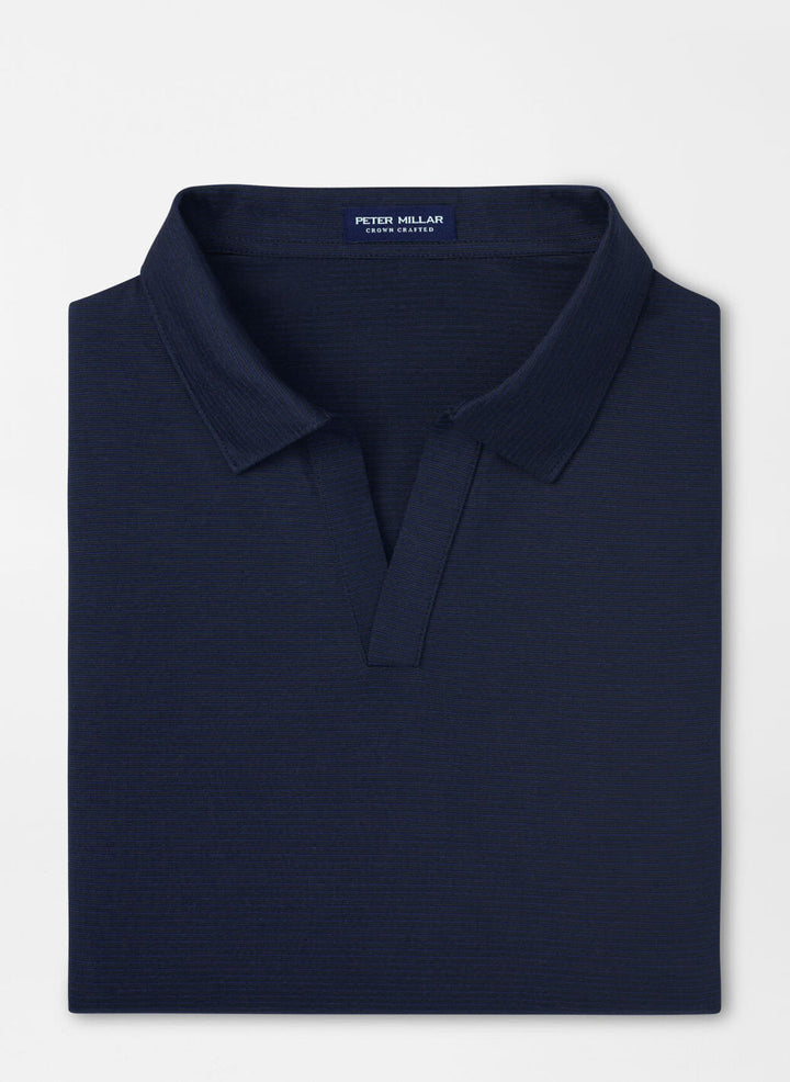 Peter Millar Mens Tailored Fit Richmond Riviera Collar Polo - Ocean Blue