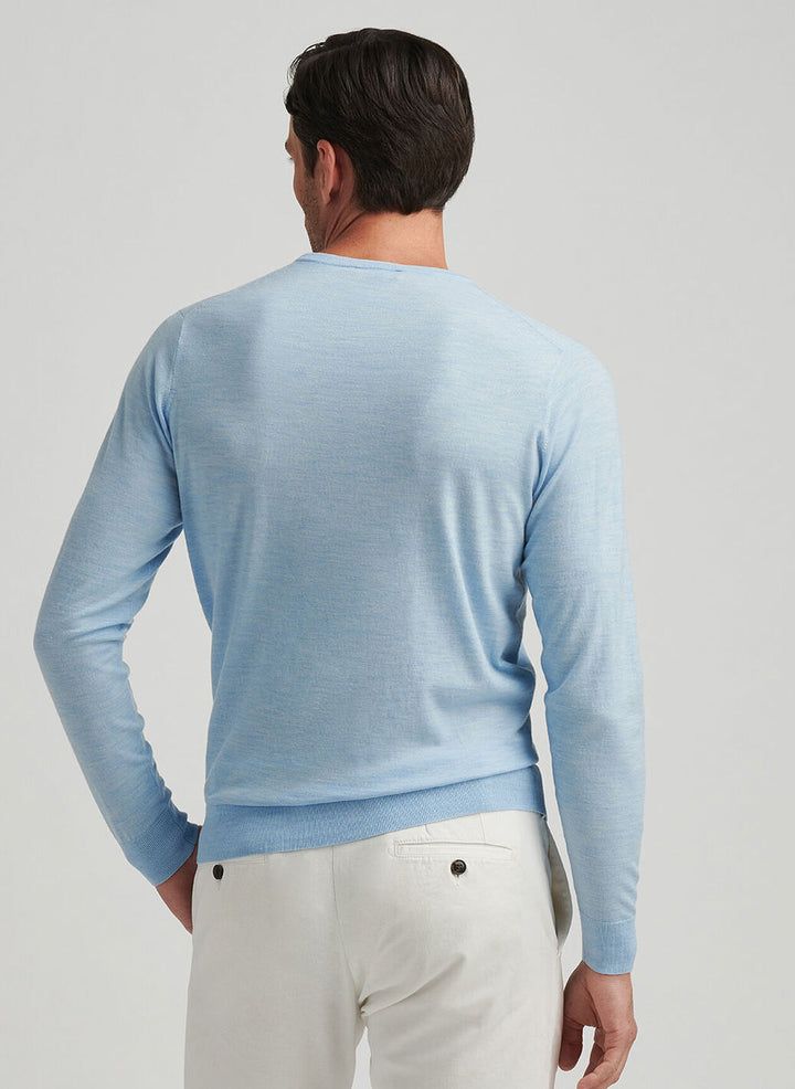 Peter Millar Mens Tailored Fit Excursionist Flex Crew - Angelite