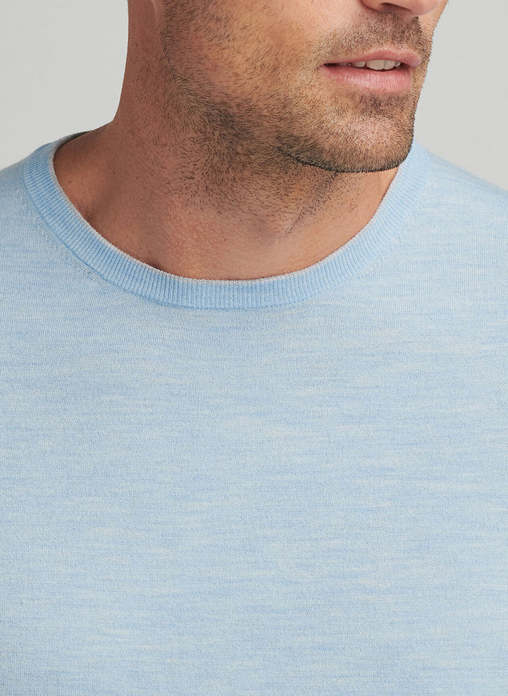 Peter Millar Mens Tailored Fit Excursionist Flex Crew - Angelite