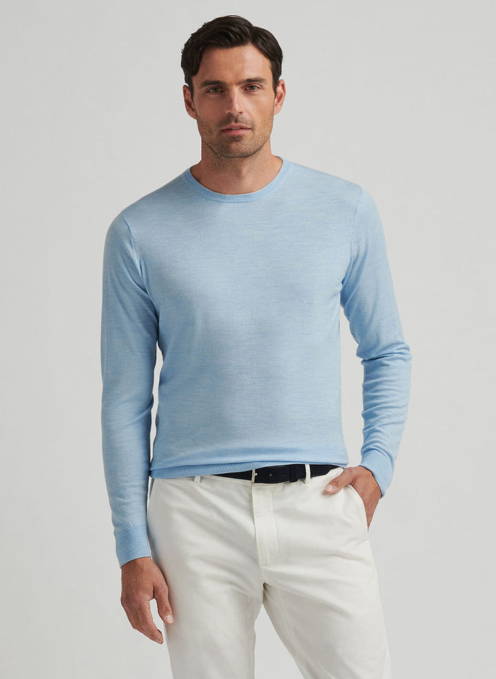 Peter Millar Mens Tailored Fit Excursionist Flex Crew - Angelite