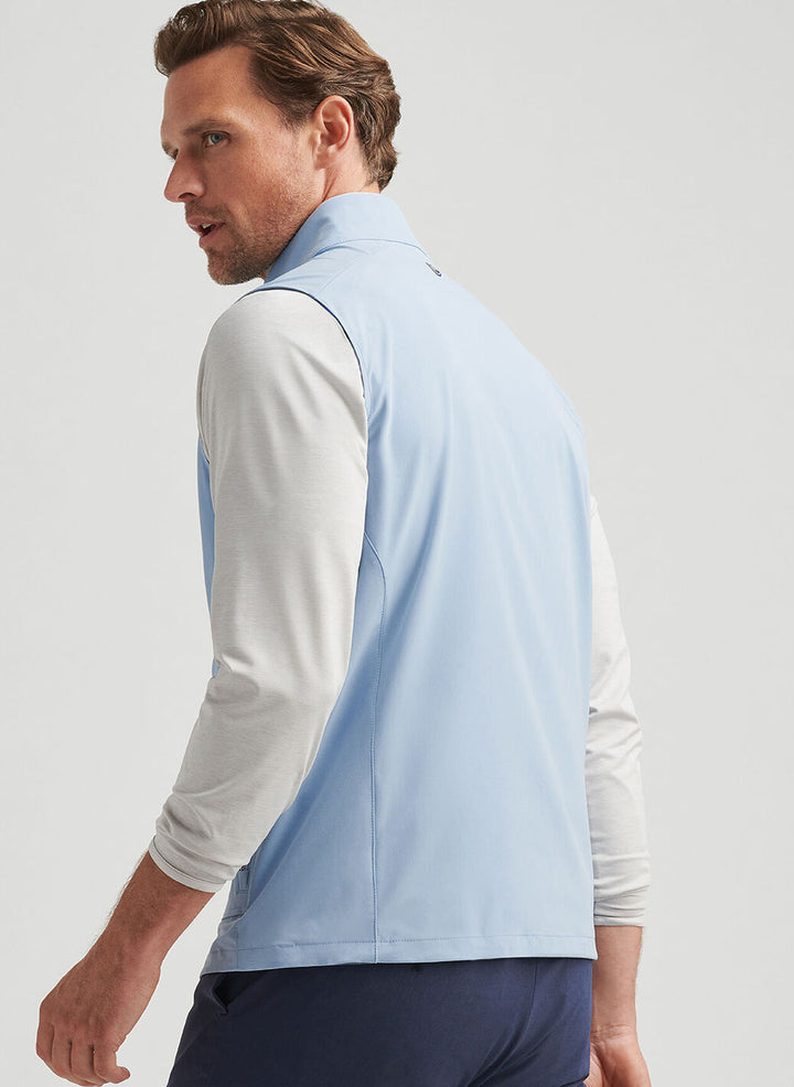 Peter Millar Mens Water Resistant Tailored Fit Contour Vest - Angelite