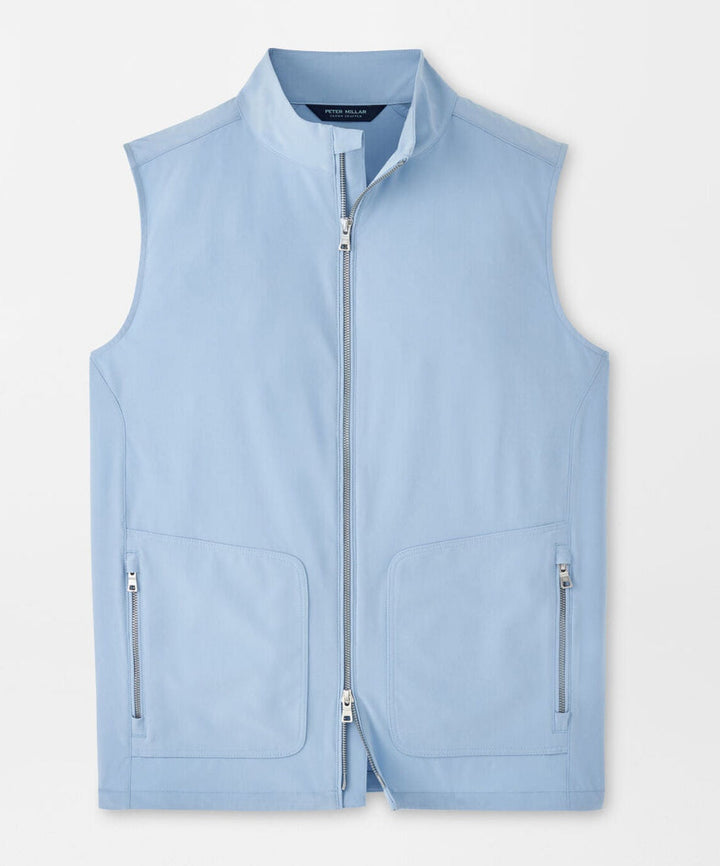 Peter Millar Mens Water Resistant Tailored Fit Contour Vest - Angelite