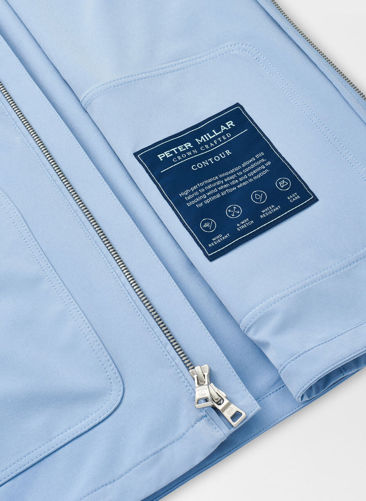 Peter Millar Mens Water Resistant Tailored Fit Contour Vest - Angelite