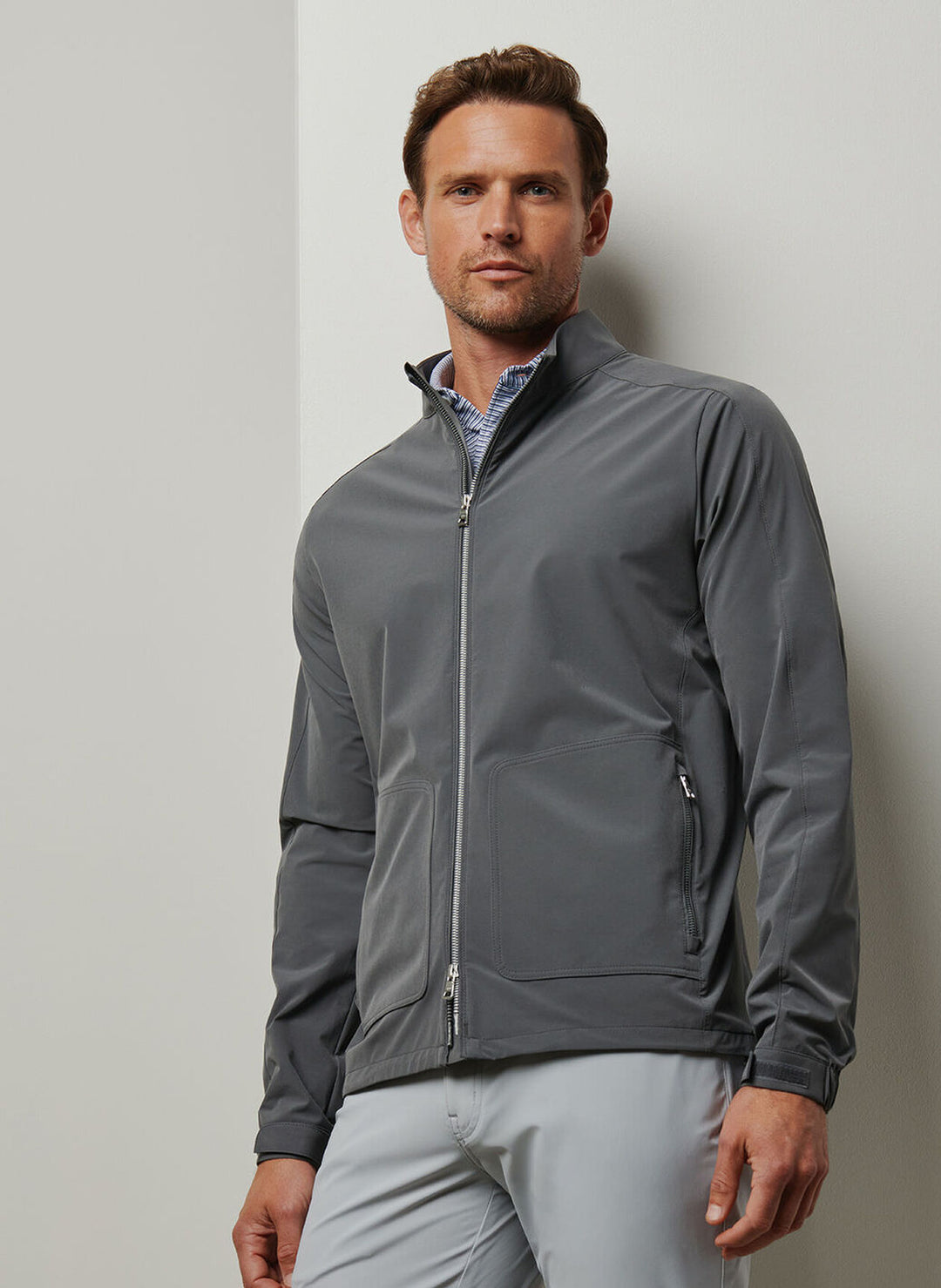 Peter Millar Mens Tailored Fit Contour Vest - Iron