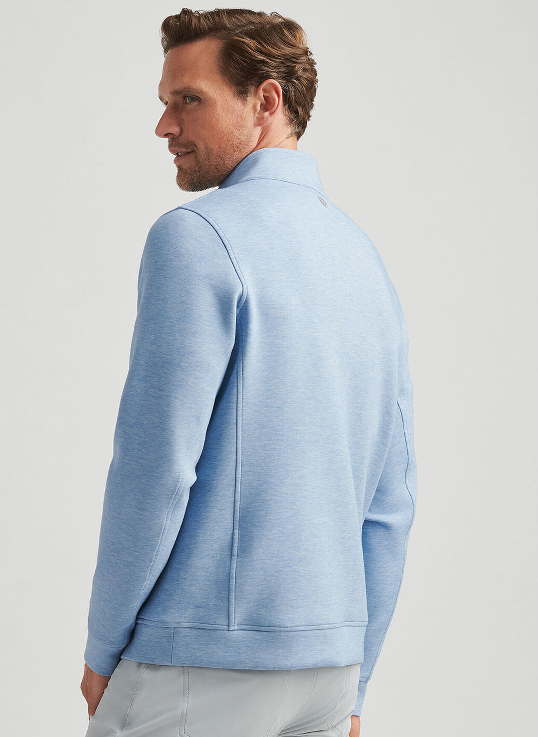 Peter Millar Mens Tailored Fit Winsome Half-Zip Pullover - Angelite