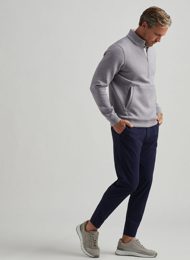 Peter Millar Mens Tailored Fit Winsome Half-Zip Pullover - Gale Grey