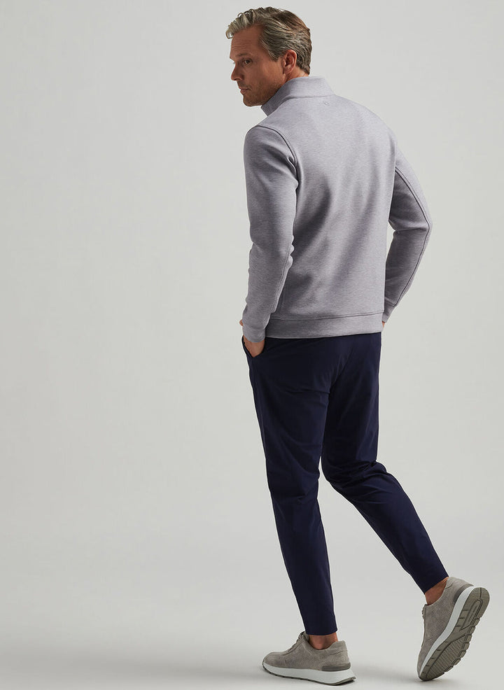 Peter Millar Mens Tailored Fit Winsome Half-Zip Pullover - Gale Grey